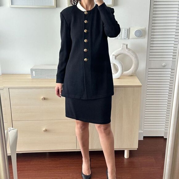 St. John Collection Skirt Suit Womens Small Santana Knit Jacket Blazer 2 pc Set - Picture 5 of 13